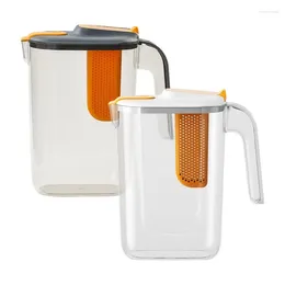 Hip Flasks Fruit Infuser Water Pitcher Filter Bottles Cup With Juice Shaker Heat-Resistant Tea