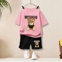 Clothing Sets Summer Kids Clothes Girls And Boys Cartoon Bear T-Shirts & Shorts 2 Pieces Suit Children Casual Tracksuit Baby Girl Outfit Set