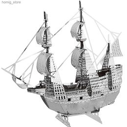 3D Puzzles Mayflower 3D DIY Metal Jigsaw Puzzle Creative Childrens Educational Toys Y240415