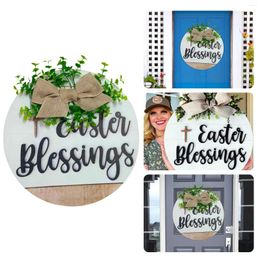 Decorative Flowers Easter Wreath Artificial Spring Silk Summer Wall Decorations For Dining Room Metal Vases Living