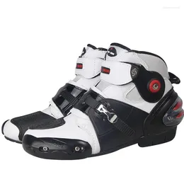 Cycling Shoes Moto Microfiber Leather Boats Motorcycle Short Boots Professional Racing Motociclista