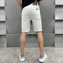 Men's Jeans designer Khmer black and white denim shorts men's straight fit casual and versatile pants with rolled edges two-piece pants three standard HH7652