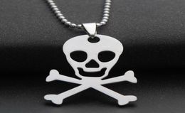 1pcs Stainless steel pirate clown skull horror scary mask sign pendant necklace skeleton Women men gift necklace jewelry6668595