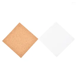 Table Mats 10Pcs 100 X 1mm Cork Coasters Square Mat DIY Backing Sheet For Home Bar Mini Board With Pure Wood Colour