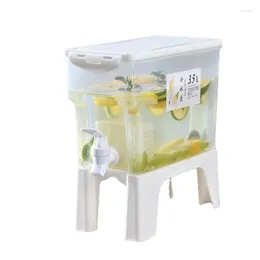 Water Bottles Beverage Dispenser Fruit Teapot Tank Cold Jug With Tap Refrigerator Plastic Kettle Pot For Lemonade