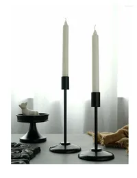 Candle Holders Modern Athens Black Matte Premium Textured Wrought Lron Holder