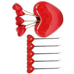 Dinnerware Sets Fruit Stick Small Forks Mini Appetisers Metal Handle Cake Dessert Oyster Cheese Resin Blending