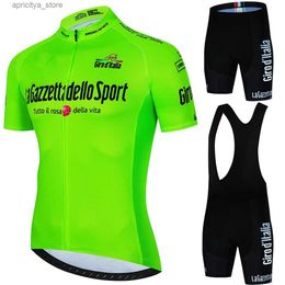 Cycling Jersey Sets Tour De Italy DITALIA Cycling Mtb Jersey Men Set Man Bike Outfit Mens Clothing Uniform Suit Shorts Cyc Spring Summer Clothes L48