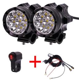 1 Pair Motorcycle LED Headlights 12V 90W 11000LM LED Motorbike Beam Headlamp Moto Spot Head Light Auxiliary Lamp DRL92620217729381