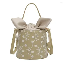 Shoulder Bags Small Pure And Fresh Lace Summer 2024 Trend Fashion Cross Carry Lovely Hand Bucket Bag