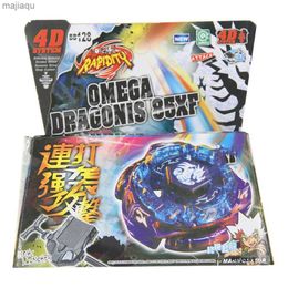 4D Beyblades B-X TOUPIE BURST BEYBLADE SPINNING TOP Metal Fusion Masters BB128 OMEGA DRAGONIS 85XF 4D System - STARTER SET WITH LAUNCHERL2404