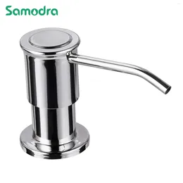 Liquid Soap Dispenser Samodra Dispensers With 500ml Bottle Stainless Steel Pump For Kitchen Sink Built In Chrome/Nickel