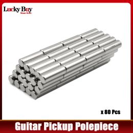 Cables 80Pcs Magnetized Alnico 5 Electric Guitar Humbucker Pickup Polepiece Slug Pole Slug /Pickup Magnet Slug Rods/18mm