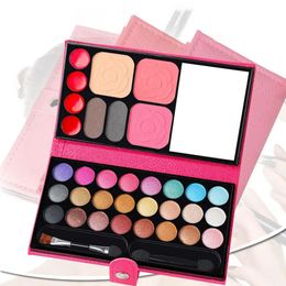 33 Colours Makeup Kit Eyeshadow Powder Blush Lipstick Mirror Long Lasting With Beginner Pallets Girl Cosmetics Pan Plate N2a2 240415