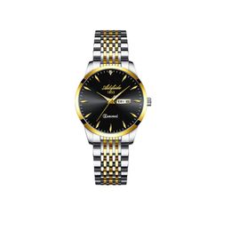 Fashionable women's watch, stainless steel strip, women's watch, popular quartz watch, non mechanical watch, waterproof and luminous dual calendar c5