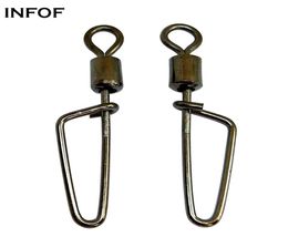 INFOF Brand 500pcslot F20012 fishing swivels swing coastlock snap fishhooks bass fishing tackle connector Pesca Emerillon Peche w6393066