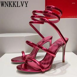 Dress Shoes Summer Women Leather Thin High Heel Sandals Open Toe S-shaped Strap Sandalias Sexy Party Pumps Concise Style Stiletto