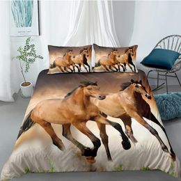 Bedding Sets 3D Duvet Cover Bag Pillow Shams 180 220 200 225 228 260 230 Animal Swift Horse Custom Home Texitle