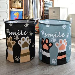 Laundry Bags Cartoon Storage Bag Folding Basket Sundries Pants Socks Children's Toy Washable Mesh Clothes Organiser Home