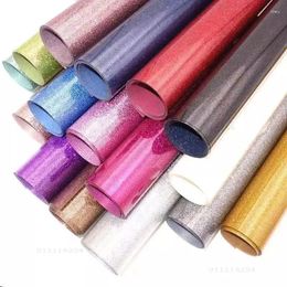 Window Stickers 2 Rolls 10"x20"/25cmx50cm Beautiful Colour Glitter Heat Transfer Film Press Cutting Plotter Iron On HTV