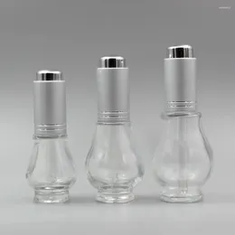 Storage Bottles Cosmetic Oil Bottle Clear 10ml Single Gourd Shape With Dropper Cap