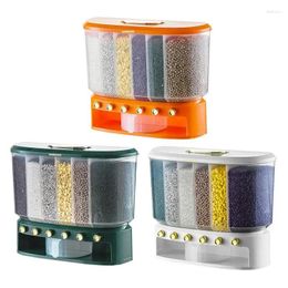 Storage Bottles Wall Mount Cereal Dispenser Easy Control Aritight Transparent Rice Food Container Storages Boxes For Beans Grain