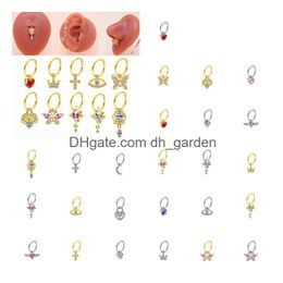 Beaded Diamond Anti Allergy Stainless Steel Nose Ring Stud Screws Rose Ball Piercing Rings Women Jewellery Will And Dandy Gif Dhgarden Dh8Ko