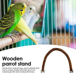 Other Bird Supplies Wooden Parrot Stand Arc Arched Branch Platform Cage Accessories Exercise Training Climbing Toys