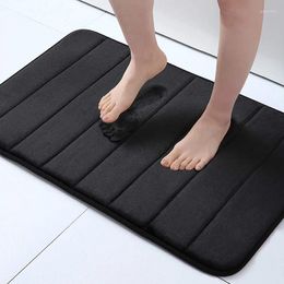 Bath Mats Non-Slip Bathroom Mat Rug Memory Foam Solid Shower Carpet Home Kitchen Pad Toilet Anti-Slip Floor Foot