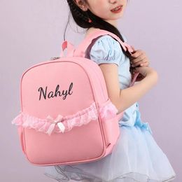 Backpack Embroidered Dance Bag Personalised Customization Children's Shoulder Girl Training Class Book