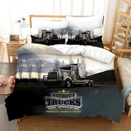 Bedding Sets HD Printing Set Customization/king/Europe/America Quilt Cover Double/king Cartoon Truck Pattern