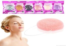 6 Colour Konjac Sponge For Clean Skin Natural Removing Tiny Blackhead Face Cleanse Washing Puff Makeup Makeup Sponge Maquiagem2216100