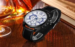 Luxury Mens Sports Watch CAGARNY Large Dial Golden Quartz Men Watches Calendar Silicone Strap relogio de luxo240f7886935