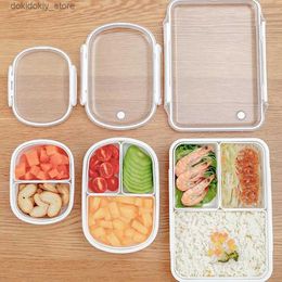 Bento Boxes Lunch Box Container Leakproof School Food Box Portable Bento Box For Kids With 3 Compartments Picnic Food Container L49