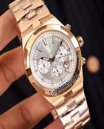 New Overseas 5500V110AB075 Rose Gold Silver Dial A2813 Automatic Mens Watch Stainless Steel Bracelet Watches Super Timezonewatch3881827