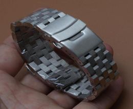 High quality Matte Stainless steel Watchband Unpolished Watch accessories with safety buckle 18mm 20mm 22mm 24mm 26mm strap bracel8684228