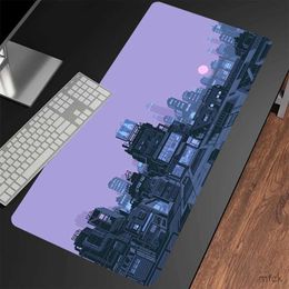 Mouse Pads Wrist Rests Pixel Japan Street Mouse Pad Gamer Mousepads Big Gaming Mousepad XXL Mouse Mat Large Keyboard Mat Desk Pad For Computer Laptop