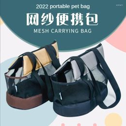 Cat Carriers Wholesale Spring And Summer Go Out Portable Shoulder Pet Bag Handbag Foldable Mesh Dog Backpack Carrier