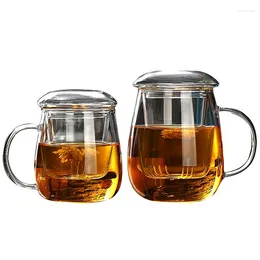 Mugs Tea Mug With Lid Filter Coffee Cups Set Beer Drink Office Transparent Drinkware Glass Cup Chinese Style