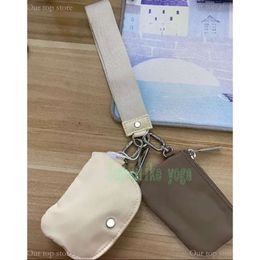 Lemon New Dual Key Pouch Wristlet Clutch Bag Designer Wallet Purse Cardholder Coin Purses Keychain Nylon Canvas Wallets 574