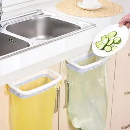 Kitchen Storage WBBOOMING Hanging Cupboard Door Back Trash Bag Rack Garbage Holder Cabinet Washcloth