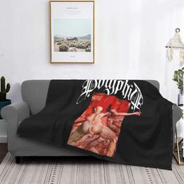 Blankets Hell Monster Music Blanket Polyphia Plush Autumn/Winter Multifunction Lightweight Throw For Car Thin Quilt
