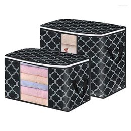 Storage Bags Under Bed Clothing With Handles Wardrobe Organisers Closet Box Large Transparent Window For Bedding Duvet