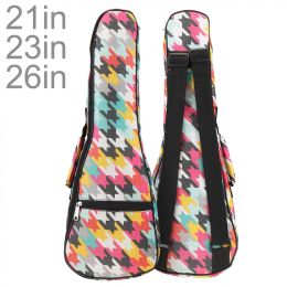 Cables 21 / 23 /26 Inch Colourful Portable Ukulele Bag 10mm Sponge Soft Case Gig Ukulele Mini Guitar Waterproof Backpack