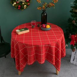 Table Cloth Red Plaid Tablecloth Comfortable And Breathable High -end Atmosphere Decoration Mariage