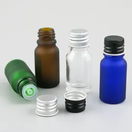 Storage Bottles 10 X 10ml Essential Oil Portable Green /Clea R/Brown /Blue Glass With Cap For Liquid Reagent Pipette Bottle Lock