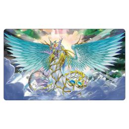 Pads YuGiOh DIY Playmat Dragon Crystal Beast Board Game Card Game Mat TCG CCG Anime Mouse Pad Custom Desk Mat Zones & Bag60x35cm