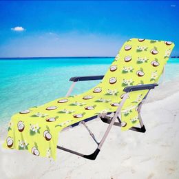 Chair Covers Sea Beach Lounge Cover Mat Towel Summer Swimming Pool Bed Garden Sunbath Lazy Lounger With Side Pockets