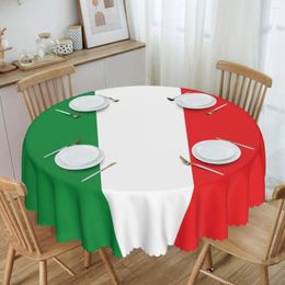 Table Cloth Round Tablecloth 60 Inch Kitchen Dinning Spillproof Italian Pride Cover