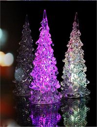 Super Beautiful Mini Acrylic Icy Crystal Colour Changing LED Lamp Light Decoration Christmas Tree Gift LED Desk DecorTable Lamp Li4770679